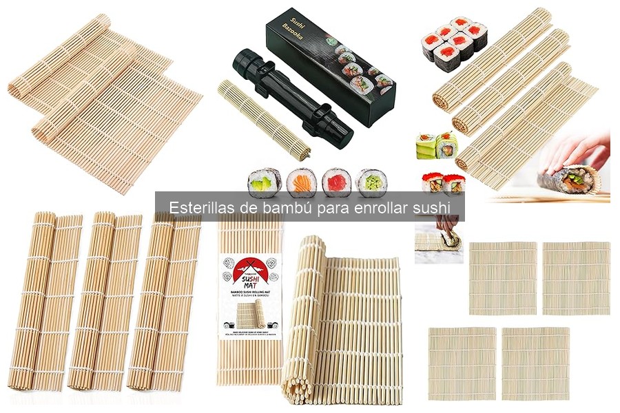Tipos de esterillas de bambú para preparar sushi en casa