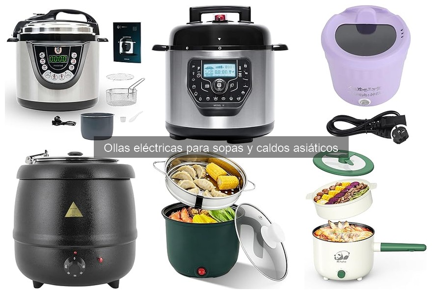 Tipos de ollas eléctricas para sopas y caldos asiáticos