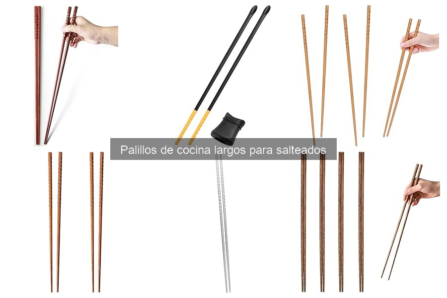 Tipos de palillos de cocina largos para salteados y sus usos