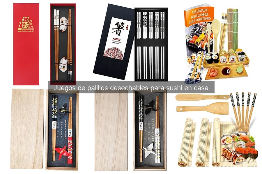 Tipos de palillos desechables para sushi en casa