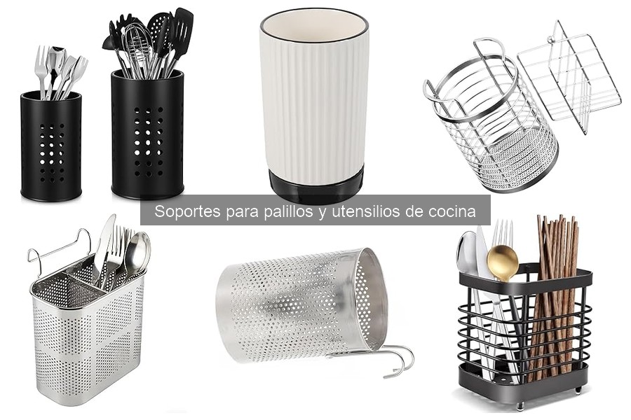 ** Tipos de Soportes para Palillos y Utensilios de Cocina