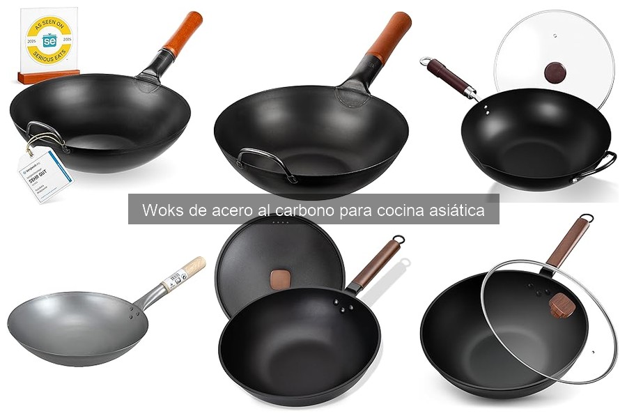 Tipos de Woks de Acero al Carbono y sus Usos en Cocina Asiática