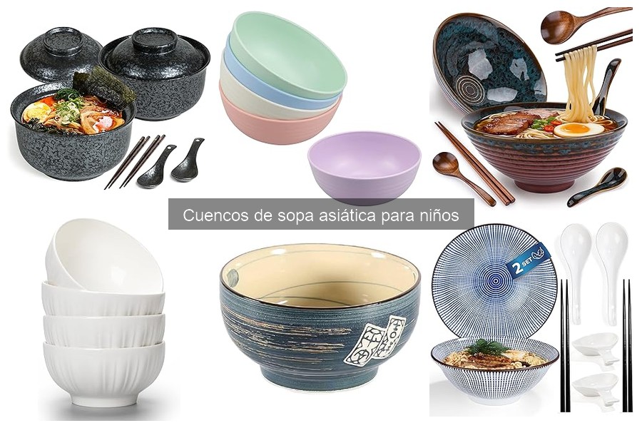 Uso seguro de cuencos de sopa asiática para niños