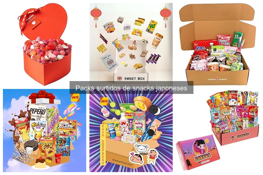 Variedad de Snacks Japoneses en Packs Surtidos
